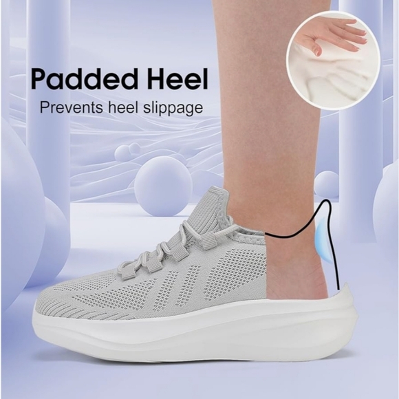 Women’s Athletic Shoes - Gray and Orange - Picture 5 of 13